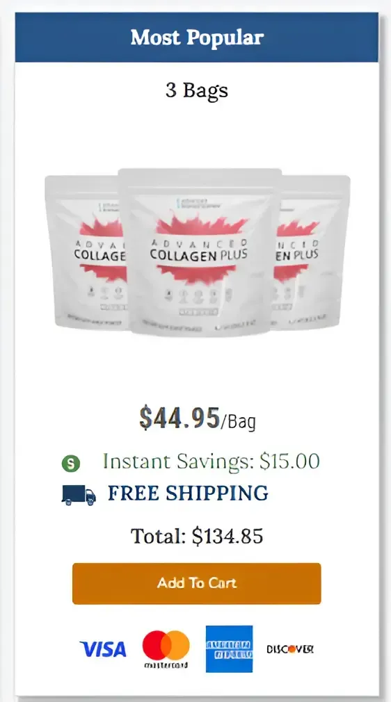 Advanced Collagen Plus 3 Bags pricing